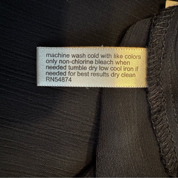 The Limited Women’s Sheer Black Tunic Blouse Long Sleeve Chain Detail Sz M - Picture 9 of 12